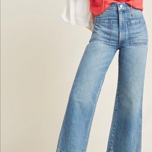 NWT AMO Sailor Ultra High-Rise Cropped Flare Jeans